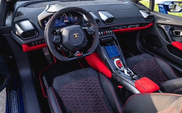 rent a Lamborghini Huracan Evo Spyder cars in dubai, Near me